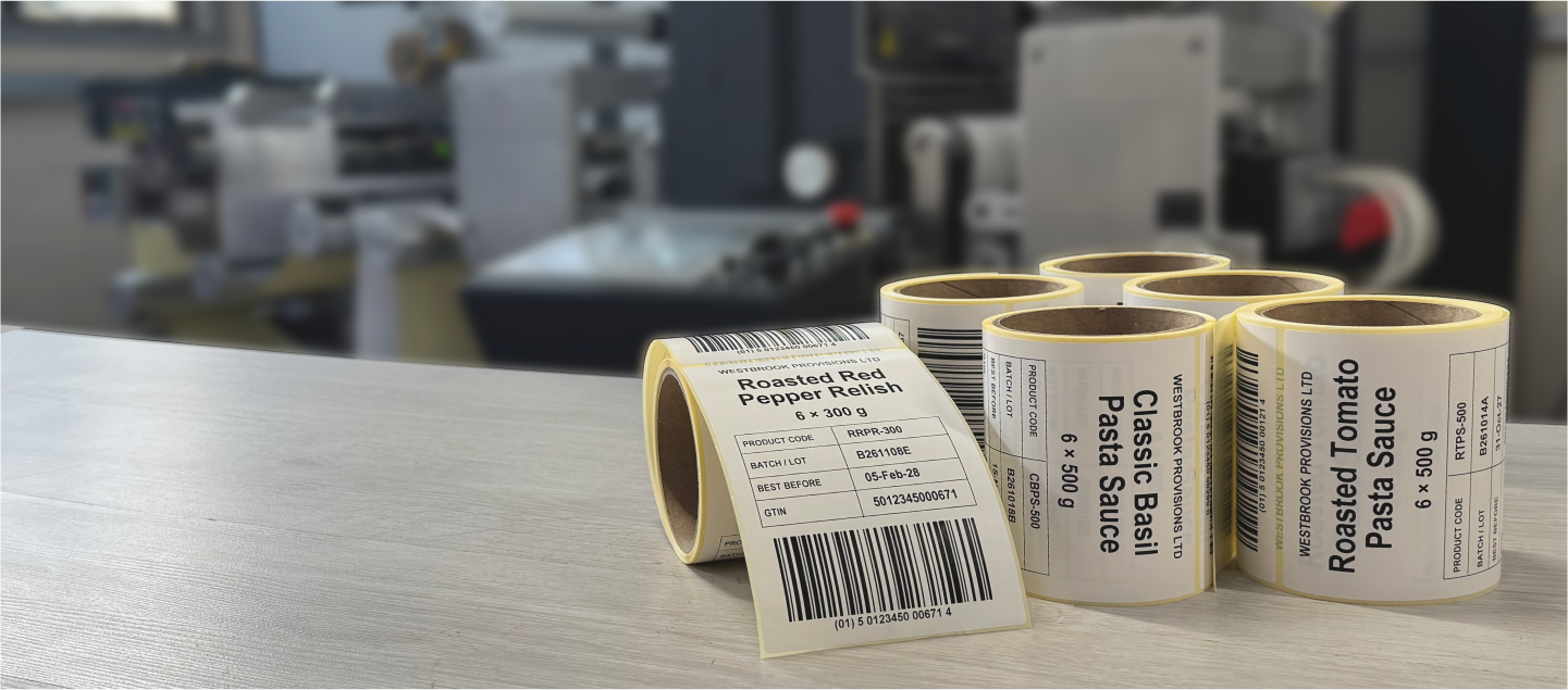 Professionally printed variable barcode labels supplied on rolls