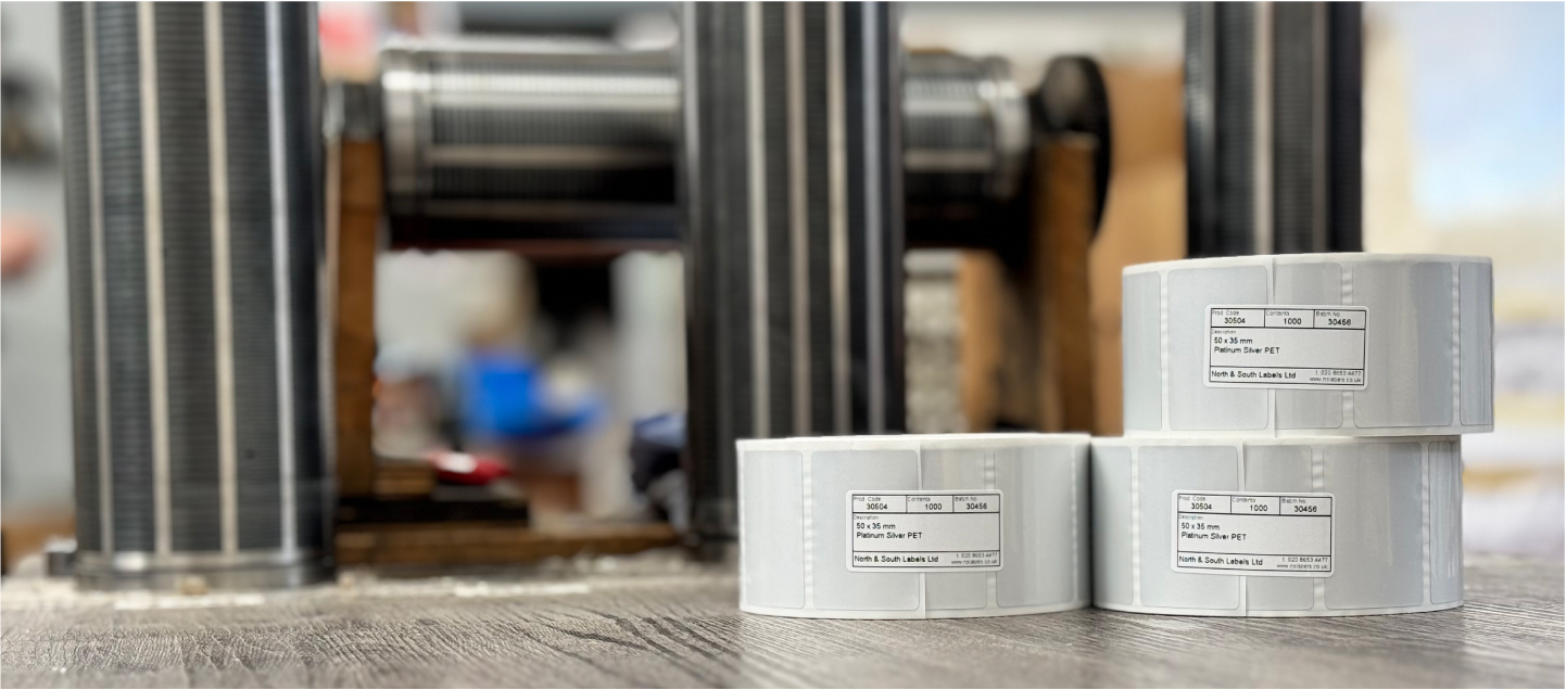 Rolls of polyester thermal labels