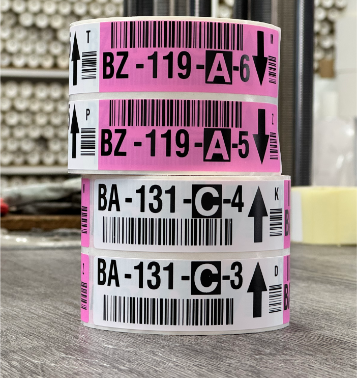 Durable printed barcode label applied to product packaging